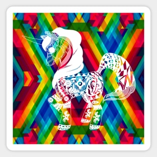 love unicorn ecopop pattern Magnet